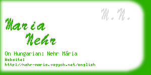 maria nehr business card